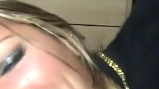 Dirty blonde whore scours streets for black cock