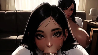 Korean Stepdaughter & Stepmom Share Black Stepdad's BBC