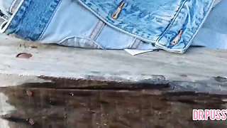 Several Squirts in the Park Alone with a Very Wet Pussy Thinking About Dick