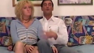 Mature Wife Fucked and Cumshot on Hairy Pussy by Young Amateur Lover with Huge Cock