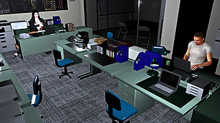 3D BBW slut mature milf cheating with her boss in the office