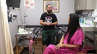 Dirty Doctor Selena Sativa Gives a Naughty Medical Exam Behind the Scenes