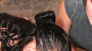 Two Girls Suck Hot Cock