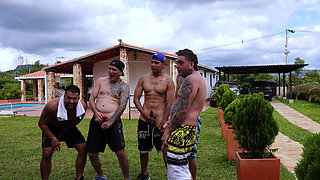 My first gangbang with my future husband's friends 1 pussy 6 cocks