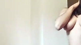 White Panty Bra Dance Stand Strip Dildo Ride on Flor with Lush Ass Fuck My Hole Bufrring