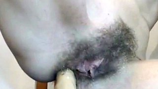 Hairy Amateur Girl Plays with Anal Hole on Webcam
