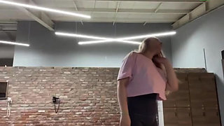 Public fucking in the gym Close up