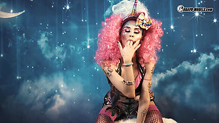 368 Adele Unicorn Colorful Latex Clothes