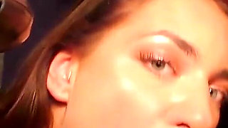 Wild bukkake session with Kitty Blair and Lisa at the latex man fisting