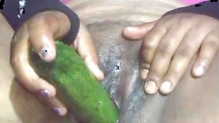 Today, Indian Bhabhi Quenched Her Desire by Inserting a Cucumber Into Her Pussy