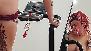 Treadmill Chubby Girl Exersice Short Tights Big Ass Complete