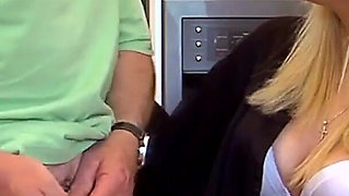 Penny's Nylons Jerking Handjob for Her Stepdad