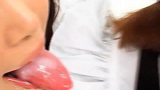 Amateur Asian College Teen Gives Blowjob