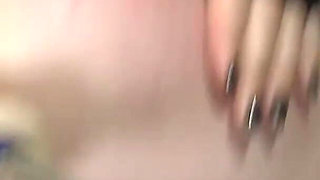 Stockinged slut gets spanked by lezdom before machine fucks her ass