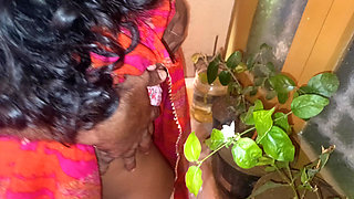 Hot housewife outside home