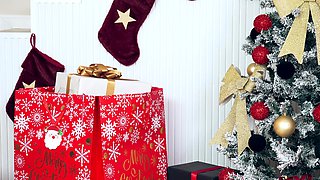 Christmas party turns into wild sex session for sweet teen