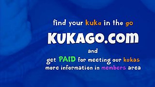 He cums on her big natural tits