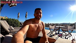 Fucking A Hottie Spanish Redhead Caught In The Pool With Antonio Mallorca