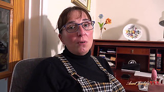 AuntJudysXXX - Your 48yo Busty MILF Boss Ruby Cattrall Sucks Your Cock at the Office