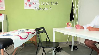 MILF Cures Swollen Pussy with Doctor: Hard Anal, Drink Piss