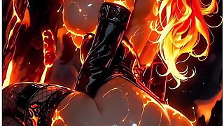 Demonic Lava Lady Fucks Like A Goddess And Demands Hot Cum All Over Her Face. Ai Generated