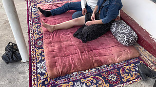 Two Lovers Who Came Tired From the Trip Rested with Sex