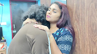 Neck Kiss with Lip Lock in Nighty
