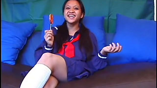 Japanese girl gets a lesson in love
