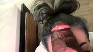 Extreme amateur pov blowjob with brunette babe