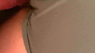 Teasing Her Cameltoe in Yoga Shorts