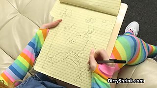 Perv ginger patient wants doctors dick deep in her mouth and pussy