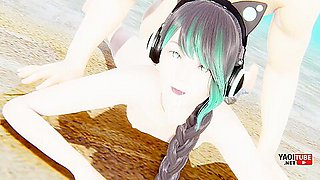 Femboy Yaoi - Shin The Is Fucked In A Beach - Cat Boy