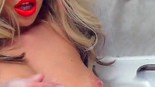 Sexy Teen Logan Montoya All Soaped up in the Shower Fuck Hung Big Cock Stud to Messy Facial