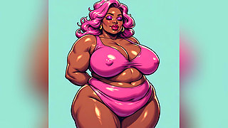 Chubby Black Women Art