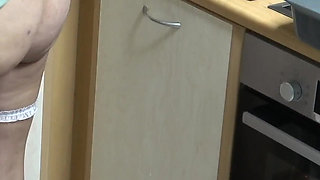 Finally Lift Her Skirt and Fuck My Stepmom in Kitchen