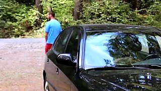 Big-Cock Hunk Jerks Off Outdoors