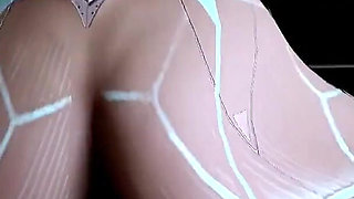 Blue Robot Girl Gets Fucked Hard in a Bus Threesome