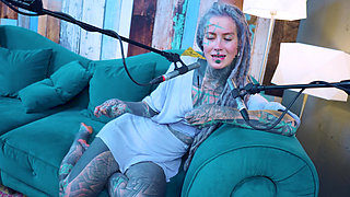 I talk about G - Grattitude- ASMR podcast SFW talking goth skinny girl dreadlocks tattoo model inked girl