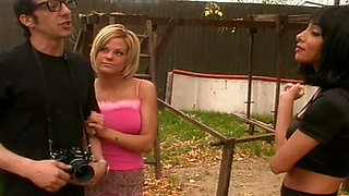 Horny Blonde Fingers Gaping Hairy Pussy to Pulsing Orgasm