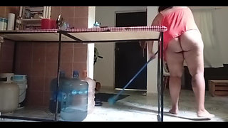 Karmica MILF BBW Chubby Mexican in the Kitchen