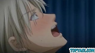 gay senpai anime gets hardcore sex by his partner