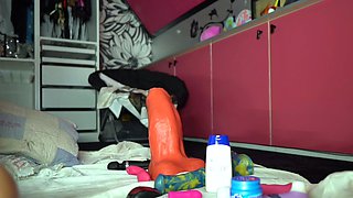 Bikini blonde amateurs first anal sex while useing a toy