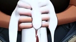 Lin's Friends Help Drain Your Cock on the Bus