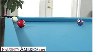 Hot Blonde Milf Kenzi Foxx Hustles The Pool Table Cleaner Into Fucking Her Wet Pu