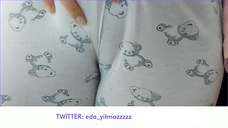 Cameltoe- Masturbate with Pajama- Rubbing Pussy with Pajama