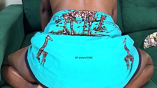 African Beauty Riding Dildo Dripping Wet Pussy Sweetness