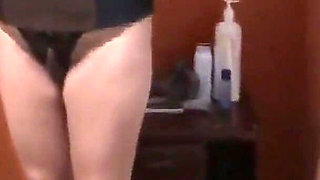 Our Maid Showing off with My Wife's Erotic Lingerie