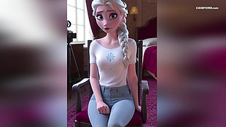 AI Generated Elsa From Frozen Gets Fucked Hard & Blowjob