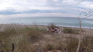 French Teacher Slut Blowjob Amateur on Nude Beach Front Stranger with Cumshot - Misscreamy