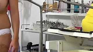 Cam recording of natural big busty stepmom gyno exam